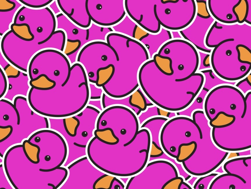 Pink Temu Duck TBK Pants