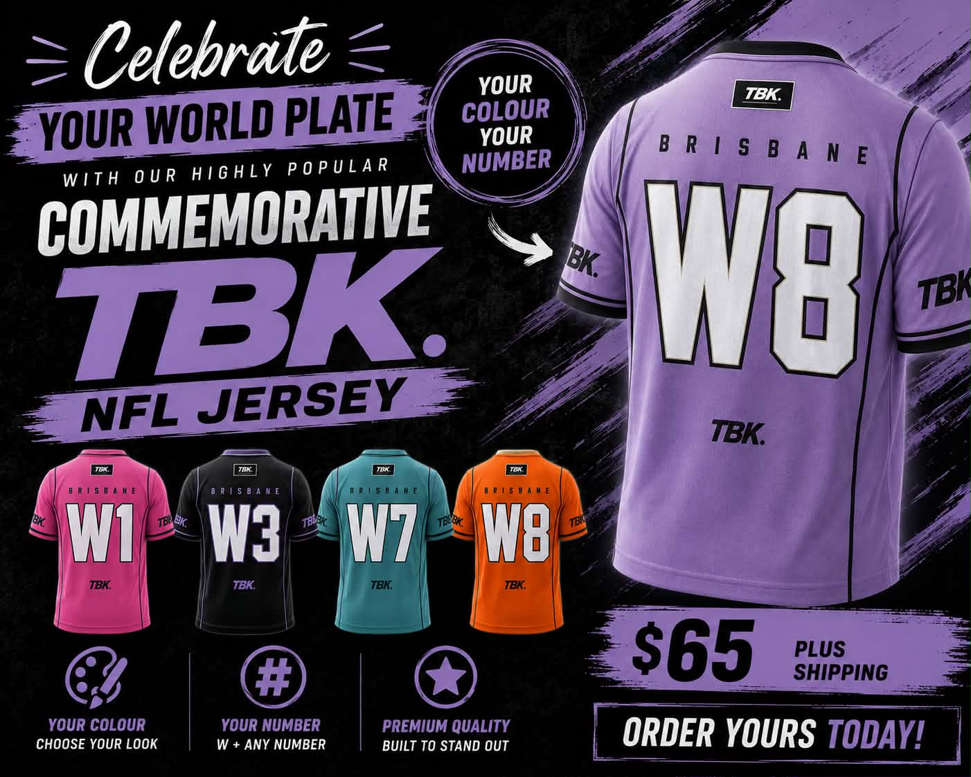 Commemorative Brisbane NFL Jersey